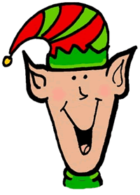 Happy Santa Elf Clipart