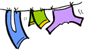 Clothes Drying on Clothes Line Clipart