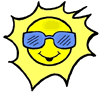 Happy Sun Wearing Shades Clipart