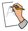 Hand Tracing Letter Clipart