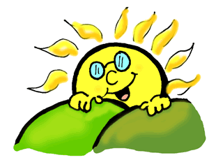 Happy Sunrise Sun Clipart