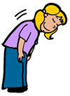 Girl Bowing Clipart