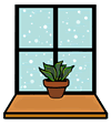 Snowing Outside Window Clip Art