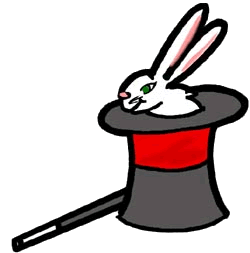 Magician Bunny with Wand & Top Hat Clipart