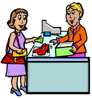 Purchasing Shoes Clipart