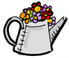 Flowers in Watering Pot Clipart