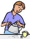 Making Tea Clipart