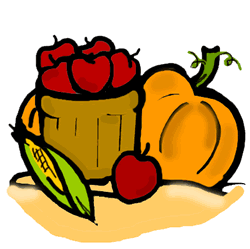 Pumpkins, Apples & Corn Clip Art