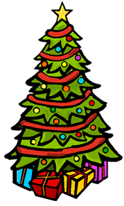 Decorated Christmas Tree Clip Art
