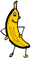 Banana Stick Figure Clipart