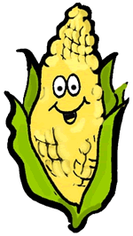 Happy Corn on the Cob Clipart