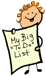 Stick Figure Holding 'To Do' List Clipart