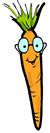 Carrot Wearing Glasses Clip Art