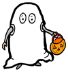 Trick or Treat Ghost Clip Art