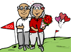 In Love Romantic Golfers Clip Art