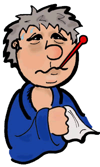 Person with the Flu Clipart