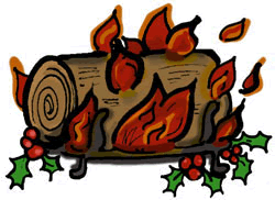 Christmas Yule Log Clipart