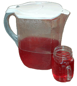 Pitcher of Juice with Glass