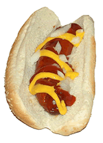 Hotdog with Ketchup and Mustard