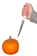 Knife Over Pumpkin